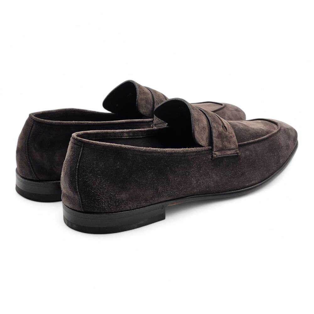 Zegna L'Asola Penny Loafers - Suede - Brown 12US 11UK - Picture 4 of 9